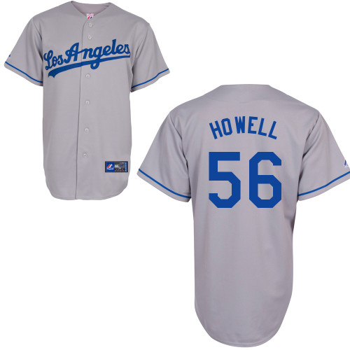 J-P Howell #56 mlb Jersey-L A Dodgers Women's Authentic Road Gray Cool Base Baseball Jersey